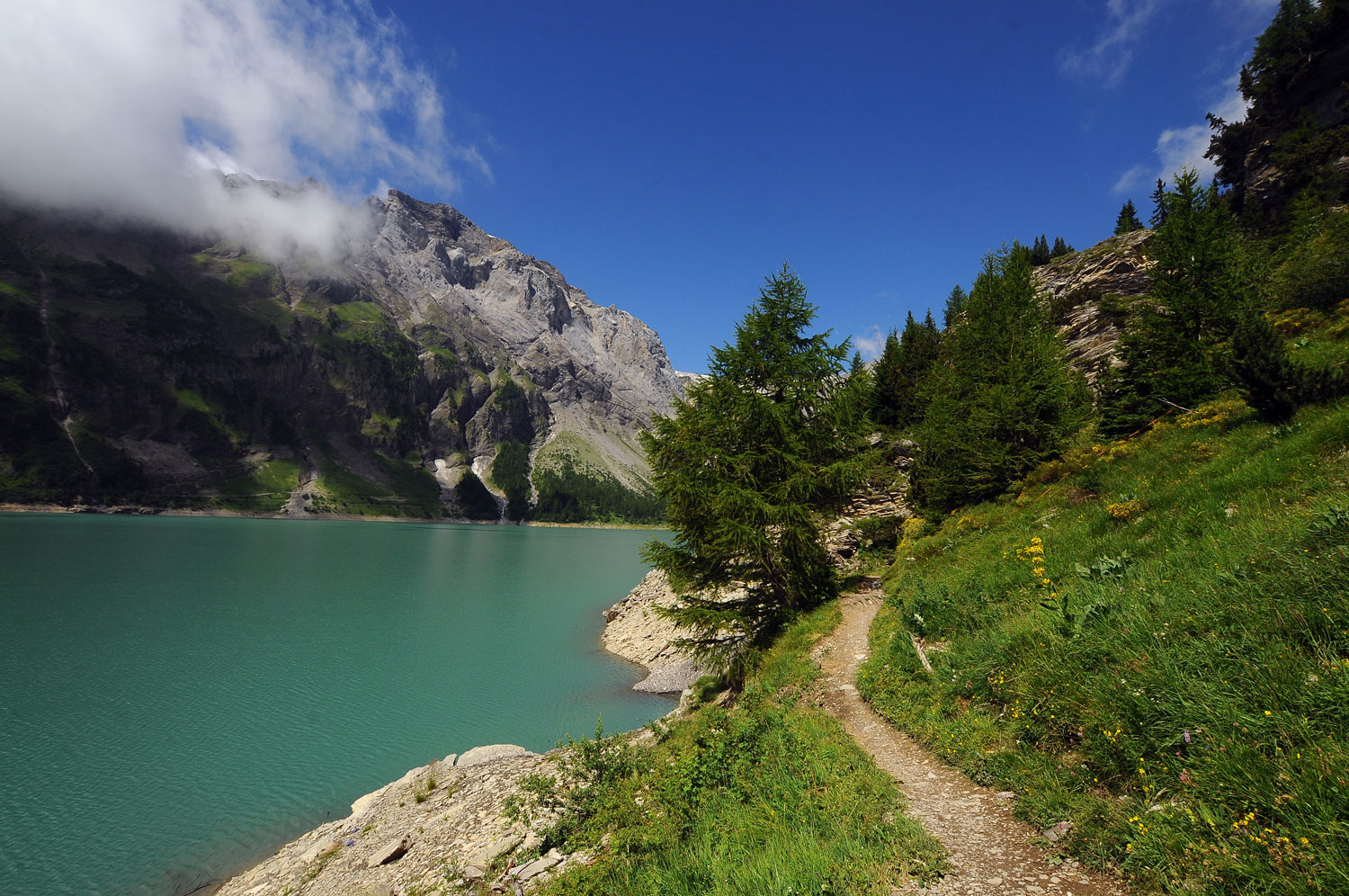 Patrick et la nature Barrage du Zeuzier