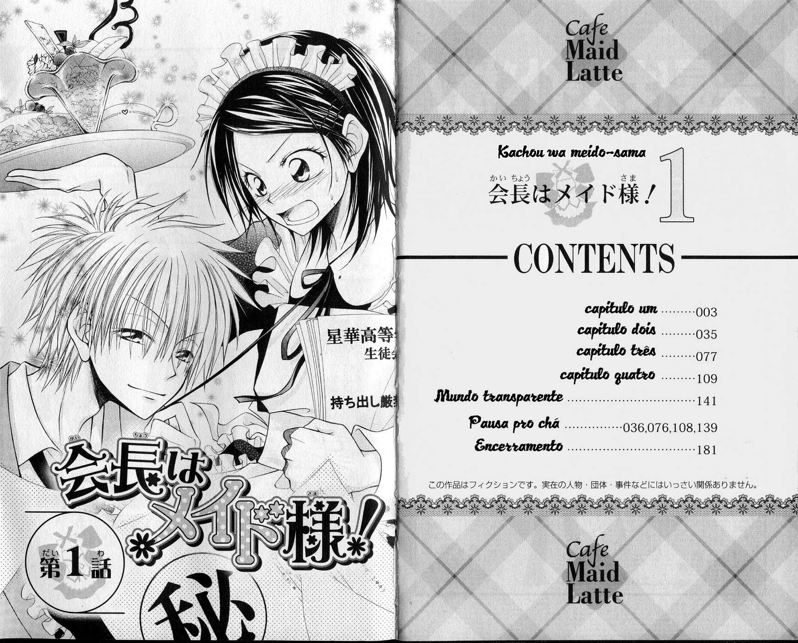 Mangás Online em Portugues: Kaichou wa Maid Sama capitulo Um - Portugues