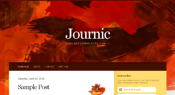 Journic - Art Blog Blogger Template