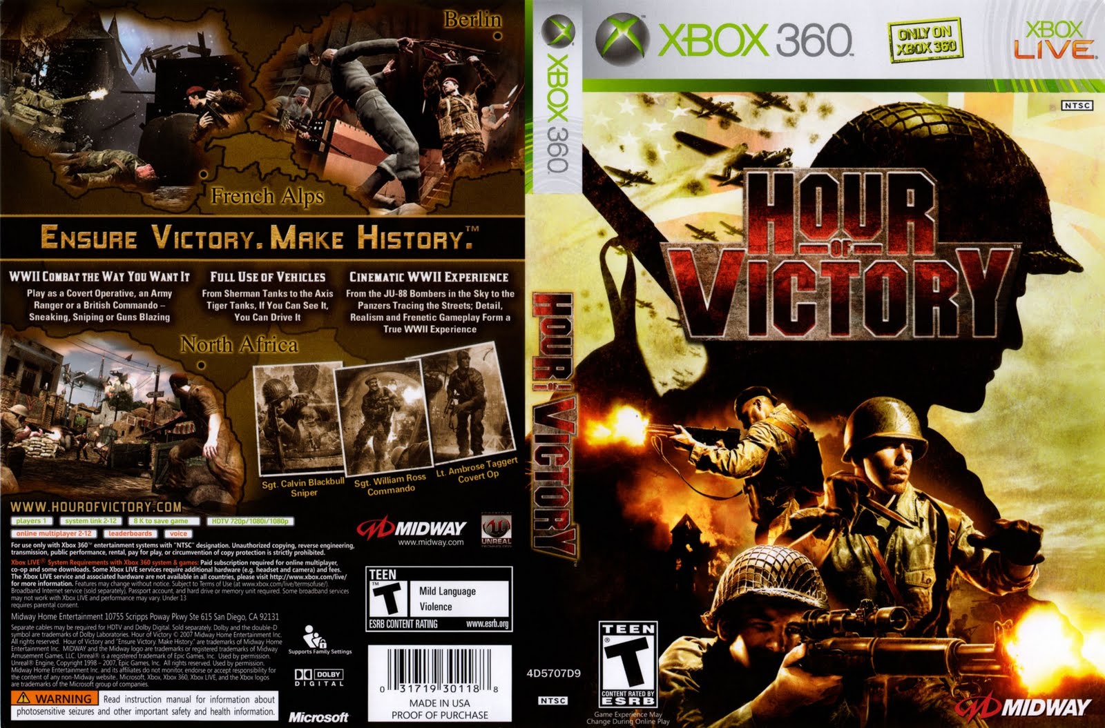 Xbox 360 год игры. Hour of Victory (Xbox 360). Shellshock Xbox 360 обложка. Xbox игры. Hour of Victory (Xbox 360) (lt+3.0).