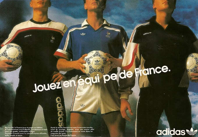 PUB. Adidas. Equipe de France 1986.