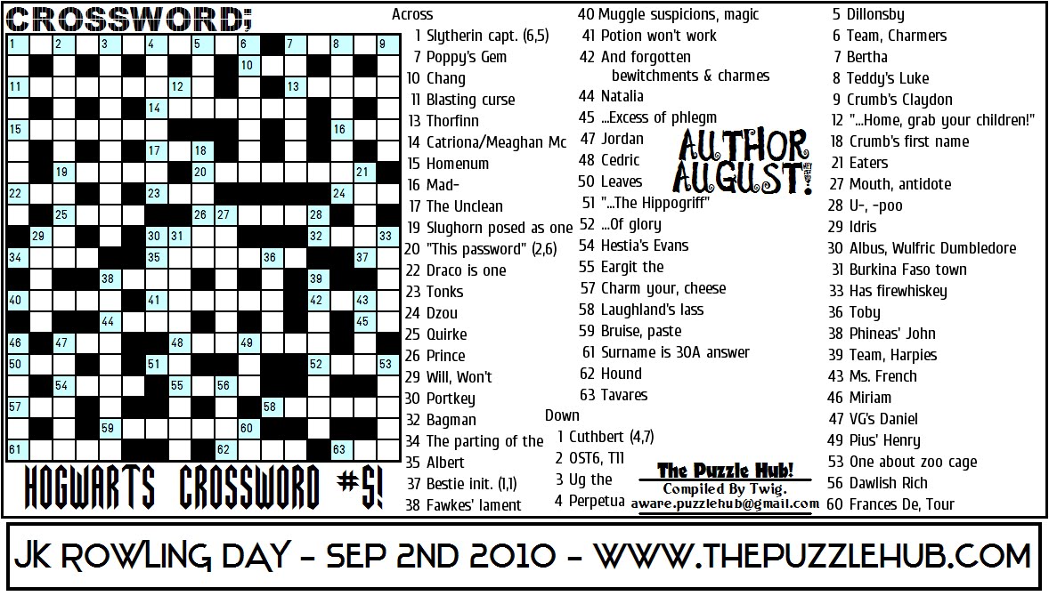 The Puzzle Hub Crossword Hogwarts Crossword 5 The Puzzle Hub Crossword Hogwarts Crossword 5