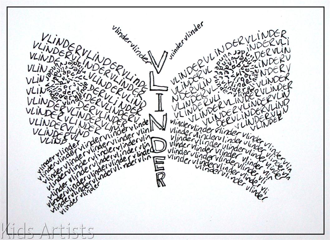 Kids Artists: Calligram