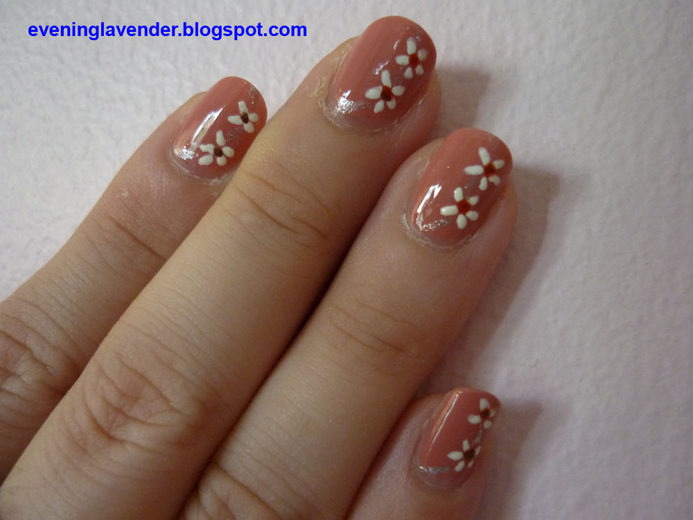 floral nail art design lav 015 easy nail art designs