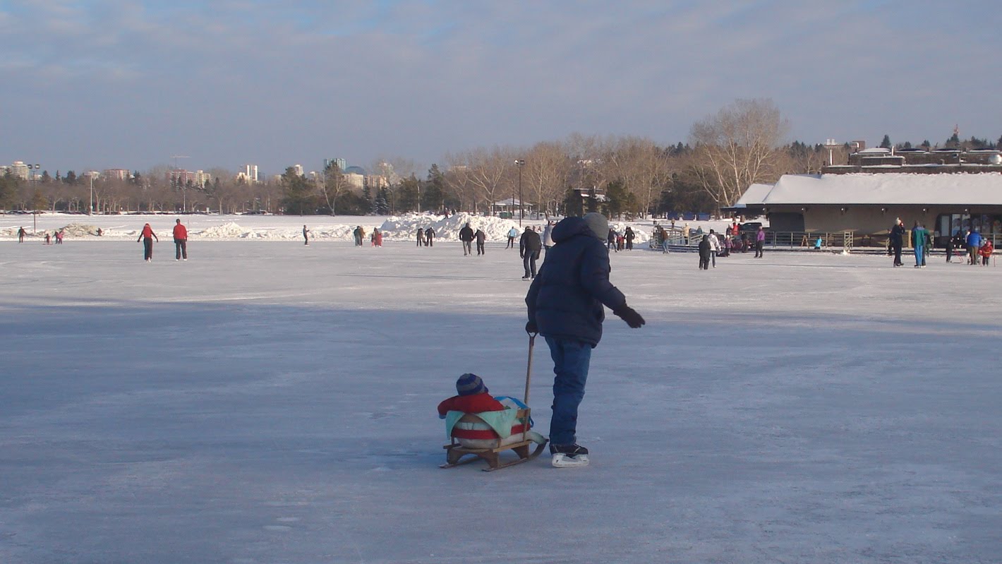 The Irish Italian Connection in Edmonton Ice Skating on the Lake