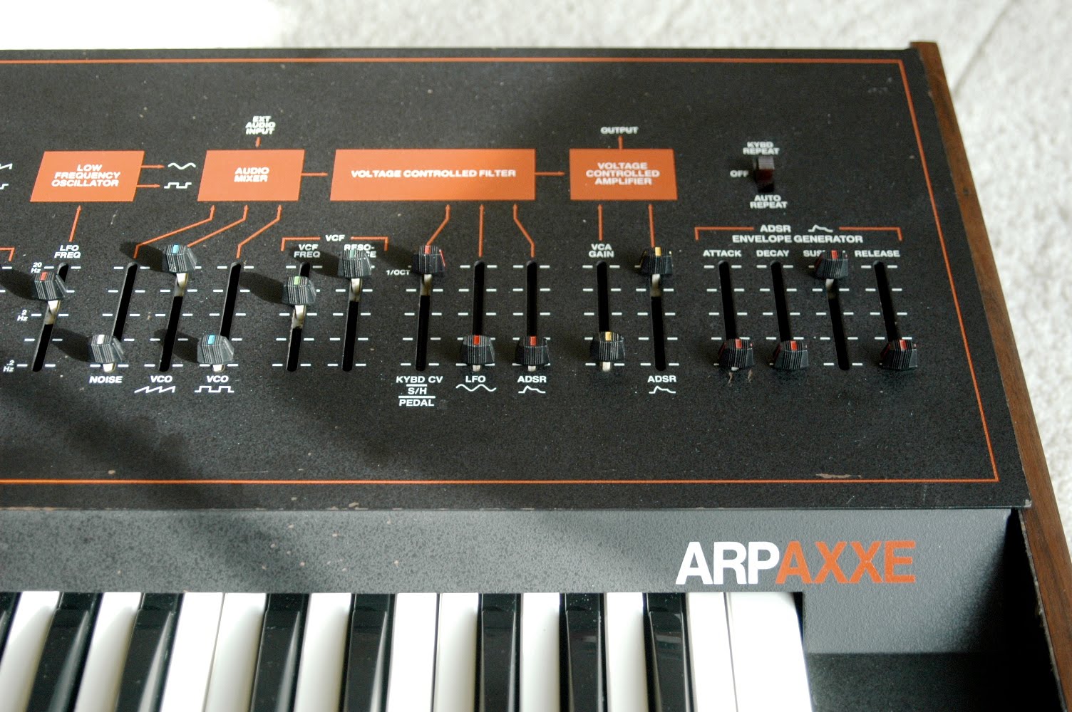 MATRIXSYNTH CUSTOM ARP AXXE ANALOGUE SYNTHESIZER IN WOOD CASE