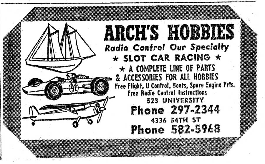 SLOT CARS SO CAL Slot Car History San Diego 1964 & 1965