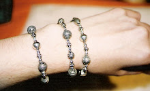 Handmade Bali silver bead combination bracelets