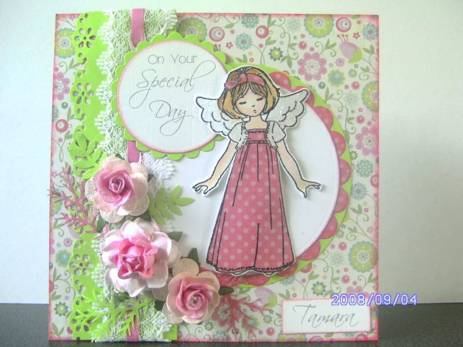 MISSY G DESIGNS Christening cards for my Nieces