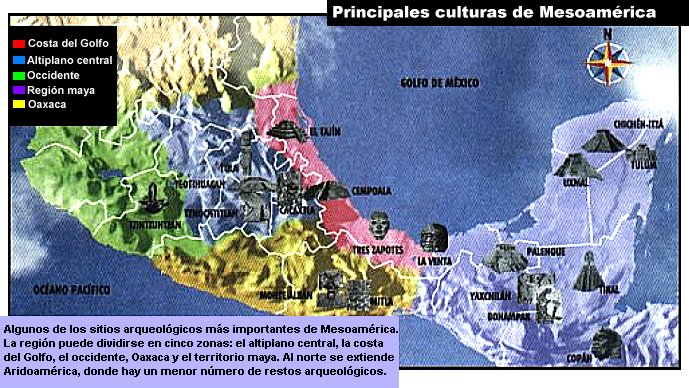 Culturas De Mexico Mapa De La Principales Culturas De Mesoamerica