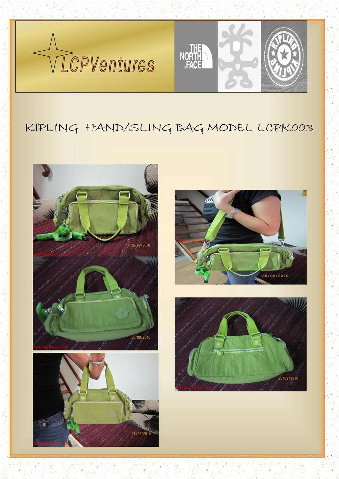 LCP VENTURES KIPLING BAGS part 1