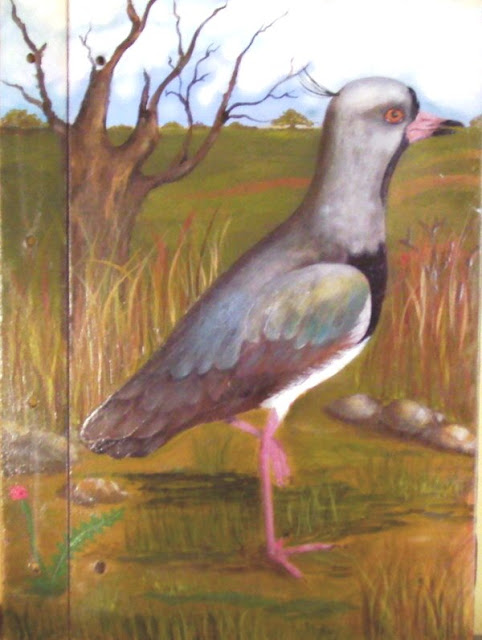 Tero en el campo Pintura decorativa sobre fibrofácil.