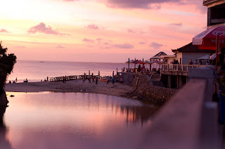 dreamland beach bali sunset