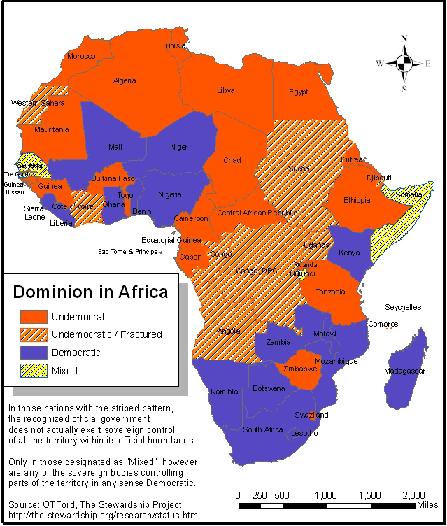 africa map democratic