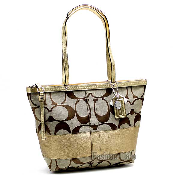 My BAG (Authentic COACH BAG) Coach Signature Stripe Tote 13548