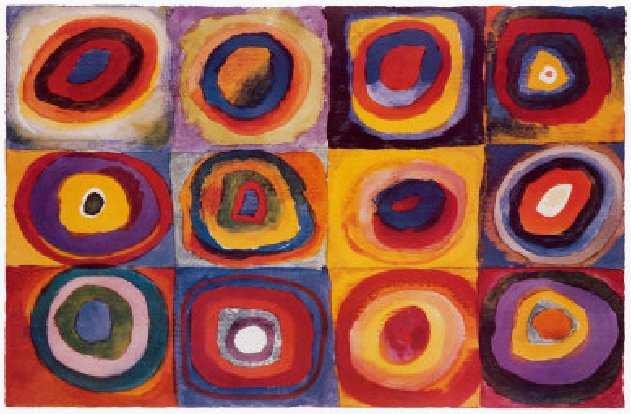 étude De Couleurs Carrés Avec Cercles Concentriques Milsabor!: HISTOIRE DE L'ART: Comprendre Kandinsky