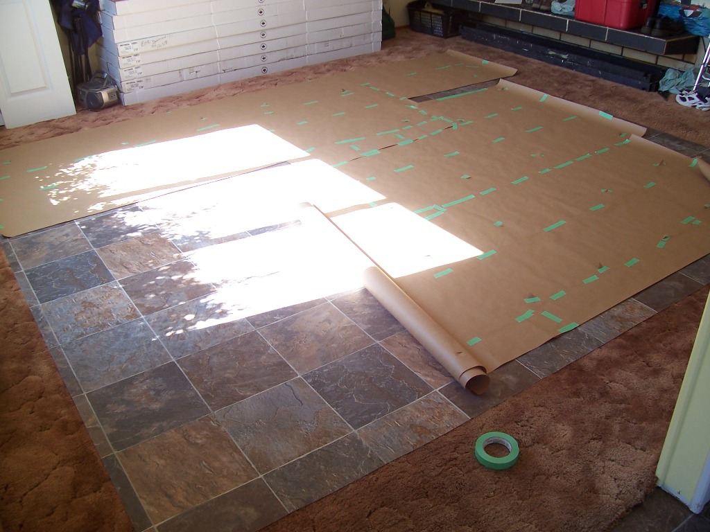 Cruise of the Ladybug Installing vinyl roll flooring in a moderately complex room