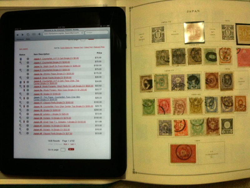 Filling Spaces The iPad and Stamp Collecting