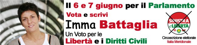 Vota Imma Battaglia alle Elezioni Europee 2009