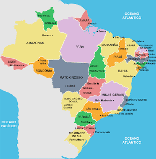 Iza e o conhecimento da geografia!: MAPA DO BRASIL