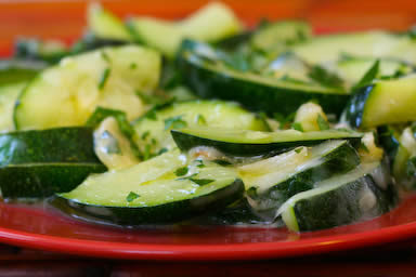 Cheesy Zucchini with Garlic and Parsley