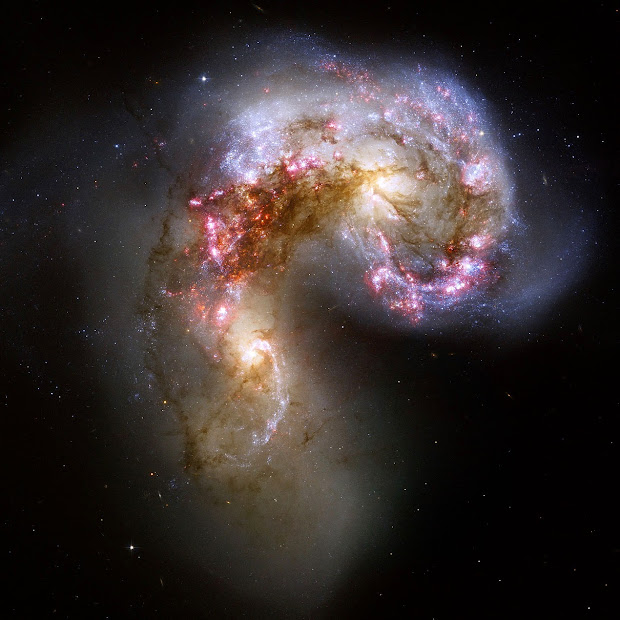 The Antennae Galaxies NGC 4038 and NGC 4039 by Hubble