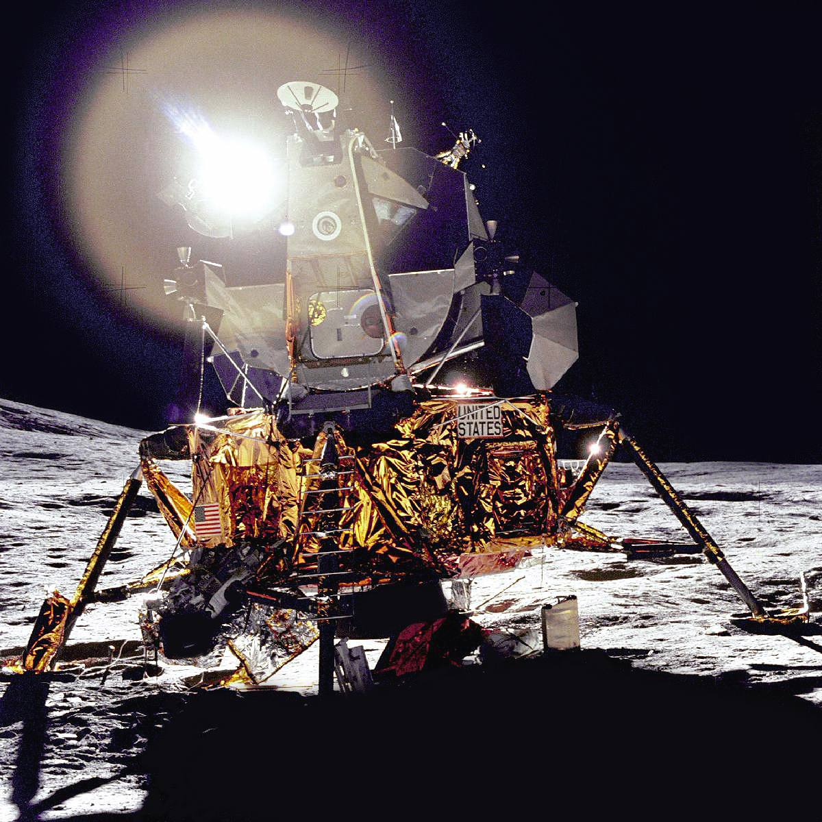 JeanBaptiste Faure The Apollo 14 Lunar Module on the Moon's Fra Mauro