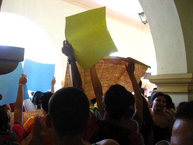 Fotos da ocupação da Reitoria