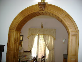 Arch between dining and living