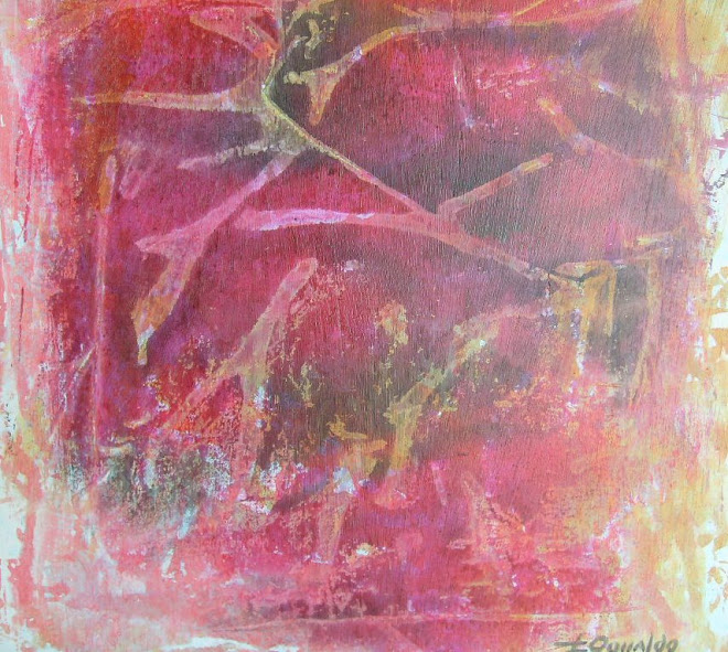 INQUIETUDE L - MONOTIPIA SOBRE MADEIRA