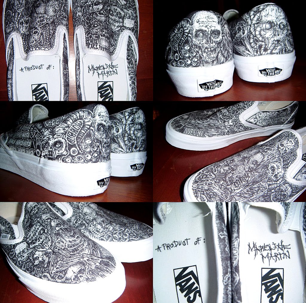 drawing on white vans