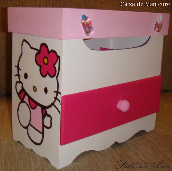 Caixa Manicure Hello Kitty c/ gaveta - R$ 25,00