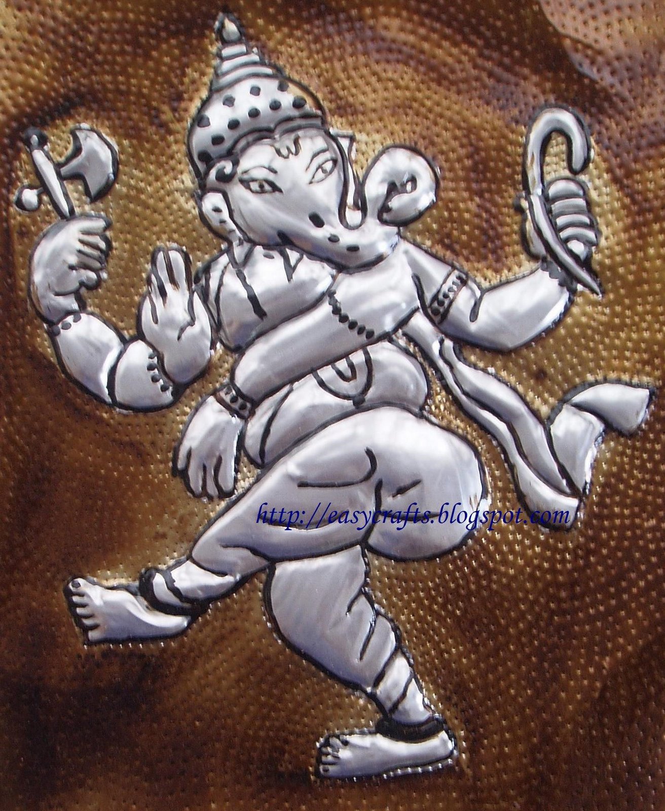 Easy Crafts Explore your creativity Ganesha Embossing (Foil work)