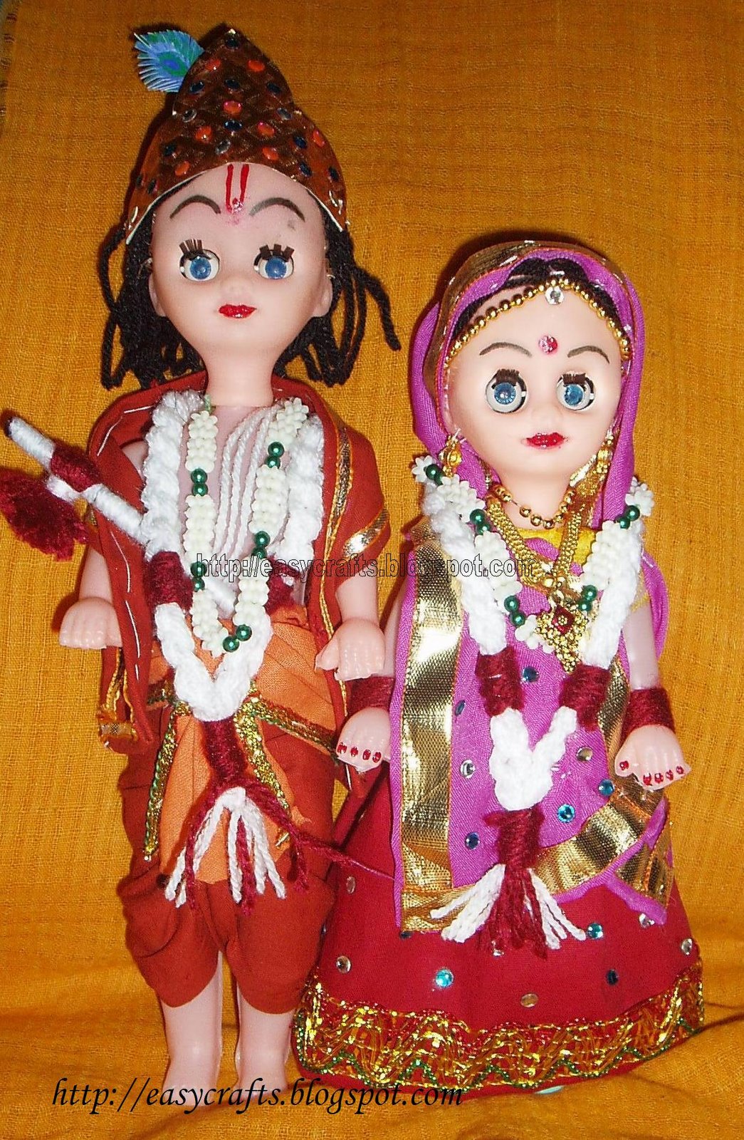 Easy Crafts - Explore your creativity: Radha Krishna Dolls