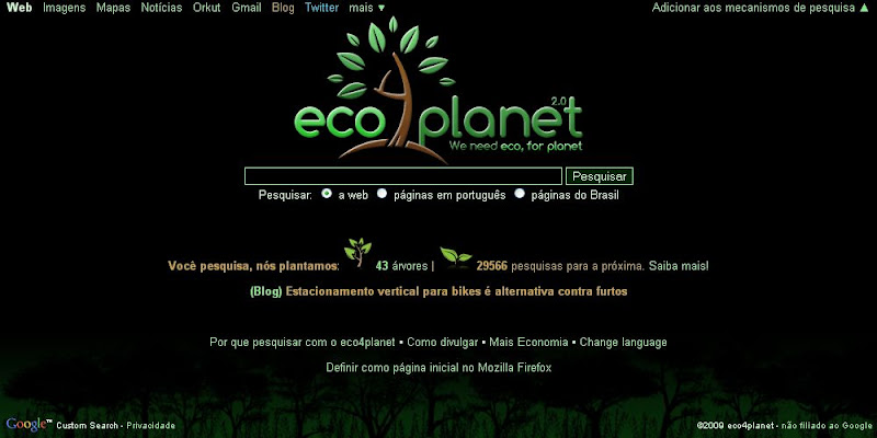 eco4planet, um buscador sustentável