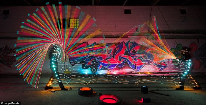 Graffiti com luz