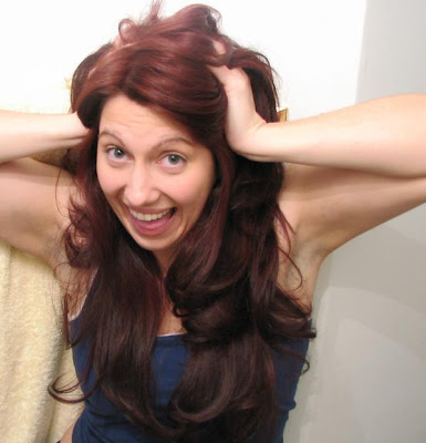 I dyed it a reddish-brown: