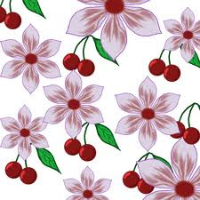 Cherries and Flowers