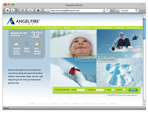 Angel Fire Resort- Website