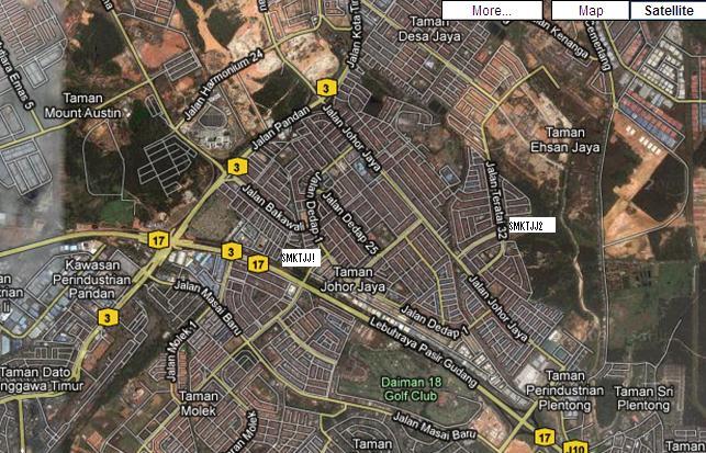 Lokasi SMK Taman Johor Jaya 1
