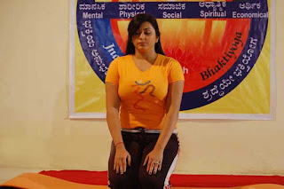 Namitha as yoga teacher
