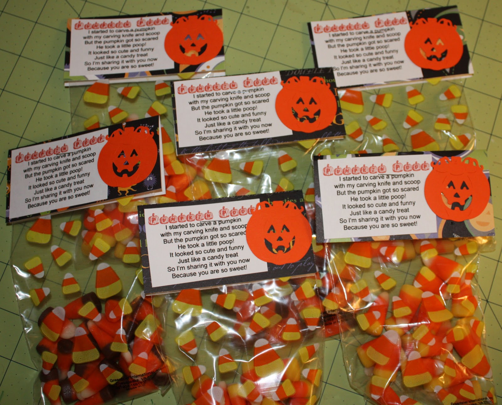 A Techy Teacher with a Cricut Halloween Treat Bags Pumpkin Poop!