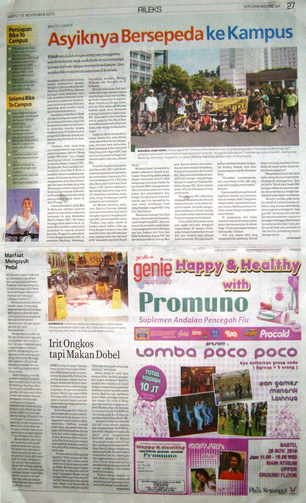 Bike To Campus di Koran Seputar Indonesia