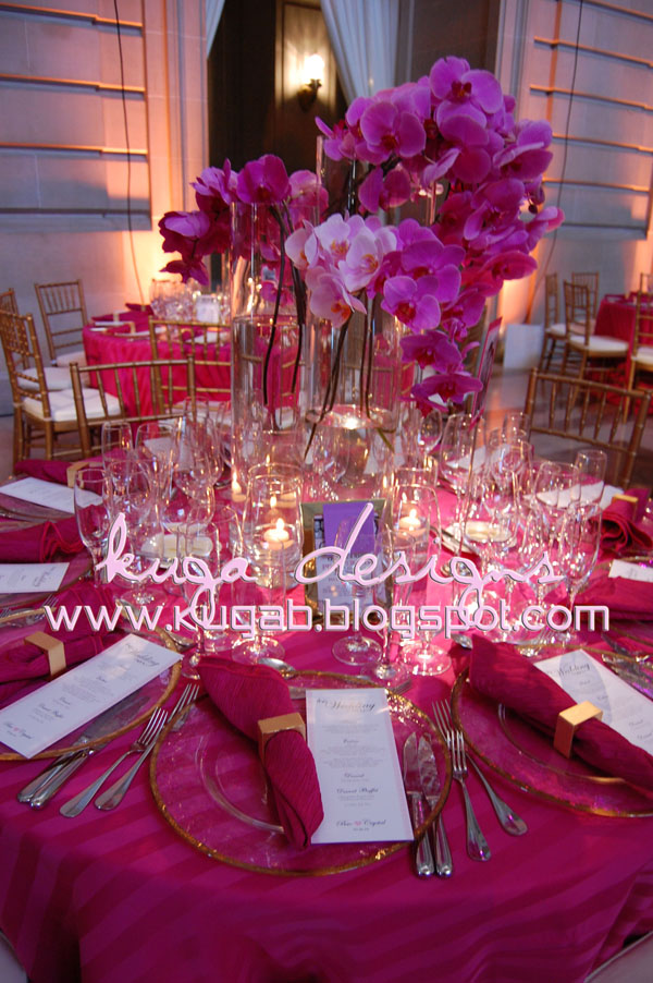 Kuga Designs Pink City Hall Wedding the Reception 