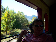 Mike on the scenic NH train
