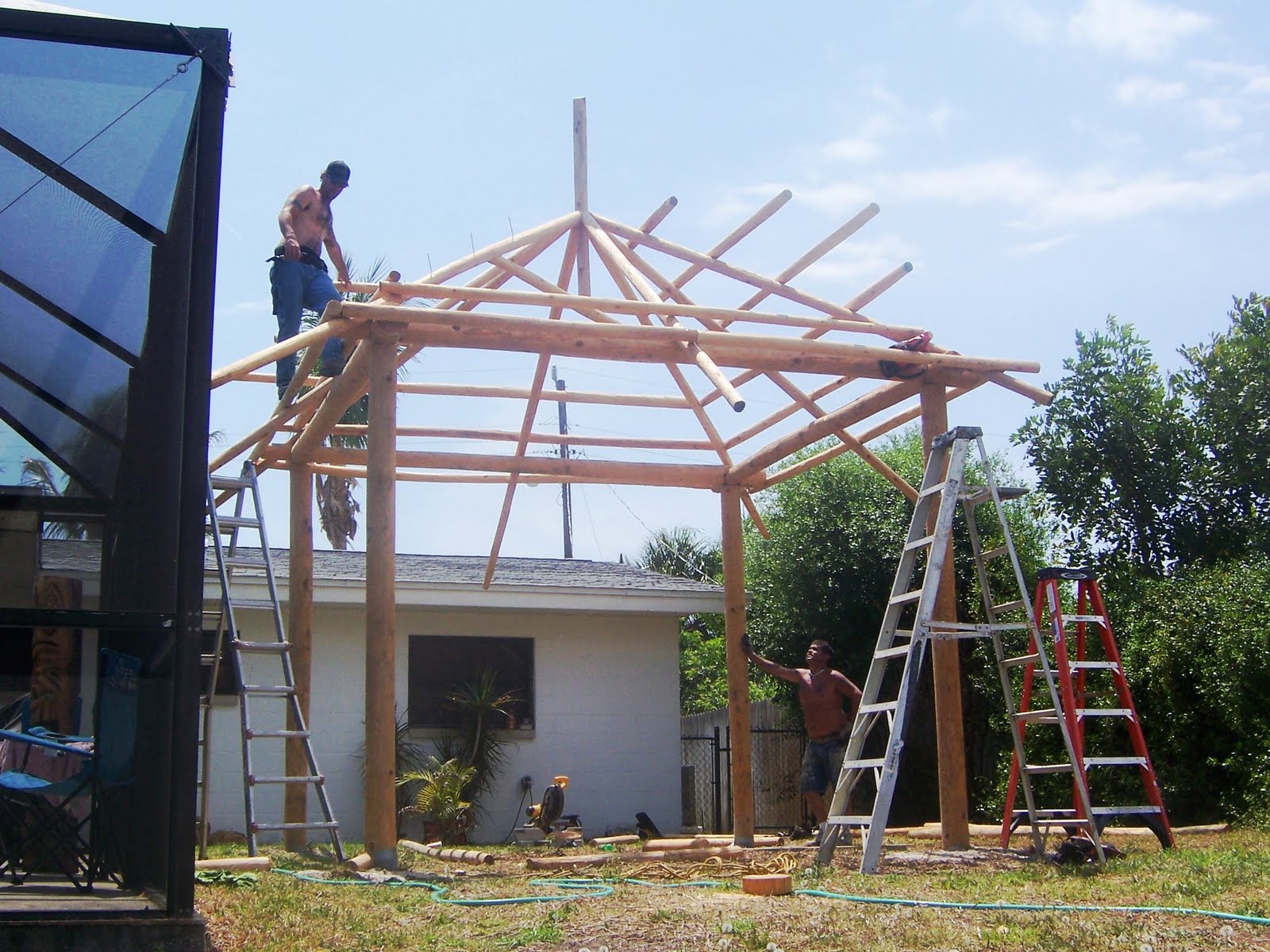 Cocoa Beach Tiki Hut 12x12 Foot Tiki Hut With Deck