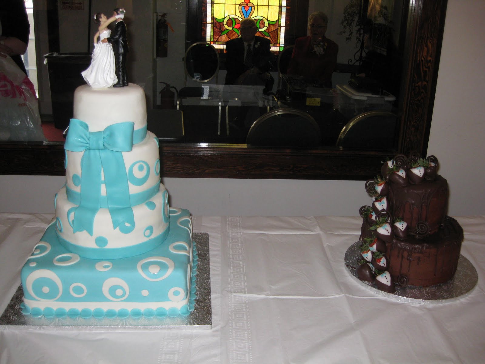 Cakes etc. Wedding Cake and Grooms Cake
