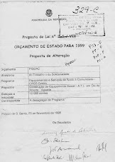 A proposta de entrada da obra no PIDDAC de 1999