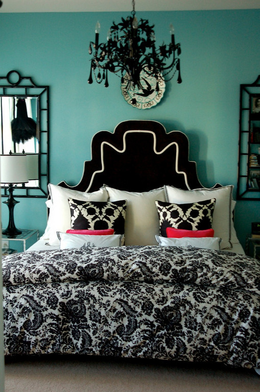 Black White And Turquoise Bedroom Ideas