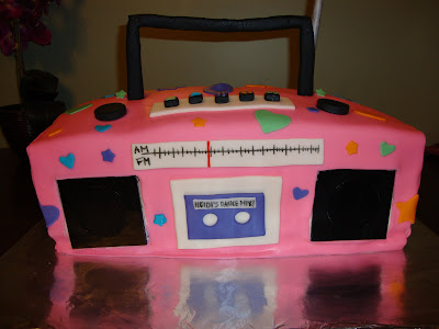 Cakes by Mya! You dream it, I bake it!: 80&rsquo;s Boombox Cake with real